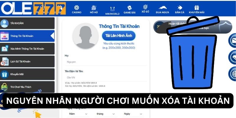 Nguyên nhân người chơi muốn xóa tài khoản Ole777